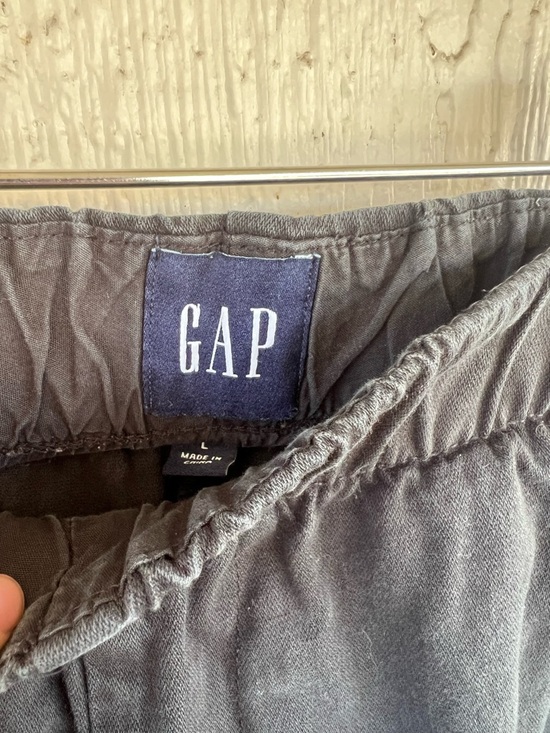 GAP Cargo Pants Size Large | Black Utility Elastic Waist Casual - Picture 3 of 3